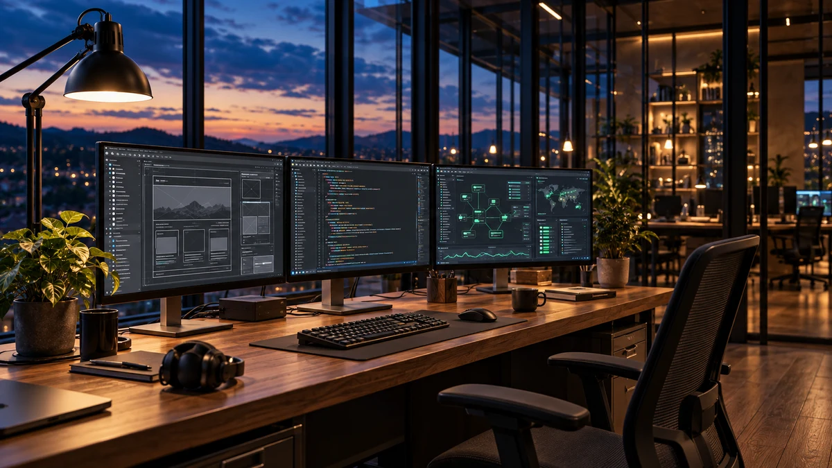Architectural concept: a closer view of the ACTIVATED Labs web development workstation